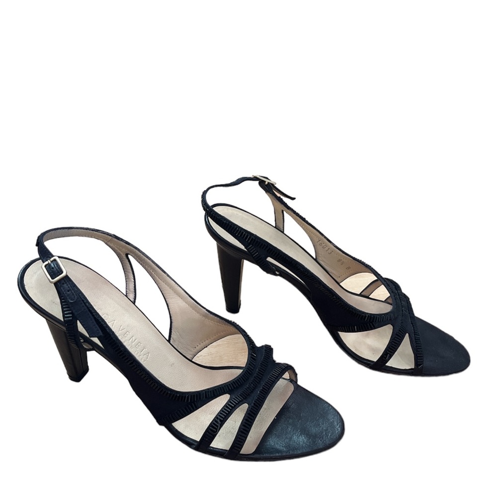 Bottega Veneta Beaded Black Heels Size 8.5